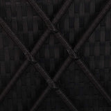 vidaXL Sun Lounger with Cushion Convertible Poly Rattan Black