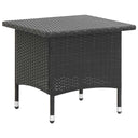 vidaXL Coffee Table 50x50x47 cm Poly Rattan Black