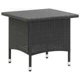 vidaXL Coffee Table 50x50x47 cm Poly Rattan Black
