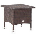 vidaXL Coffee Table 50x50x47 cm Poly Rattan Black