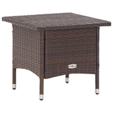 vidaXL Coffee Table 50x50x47 cm Poly Rattan Black