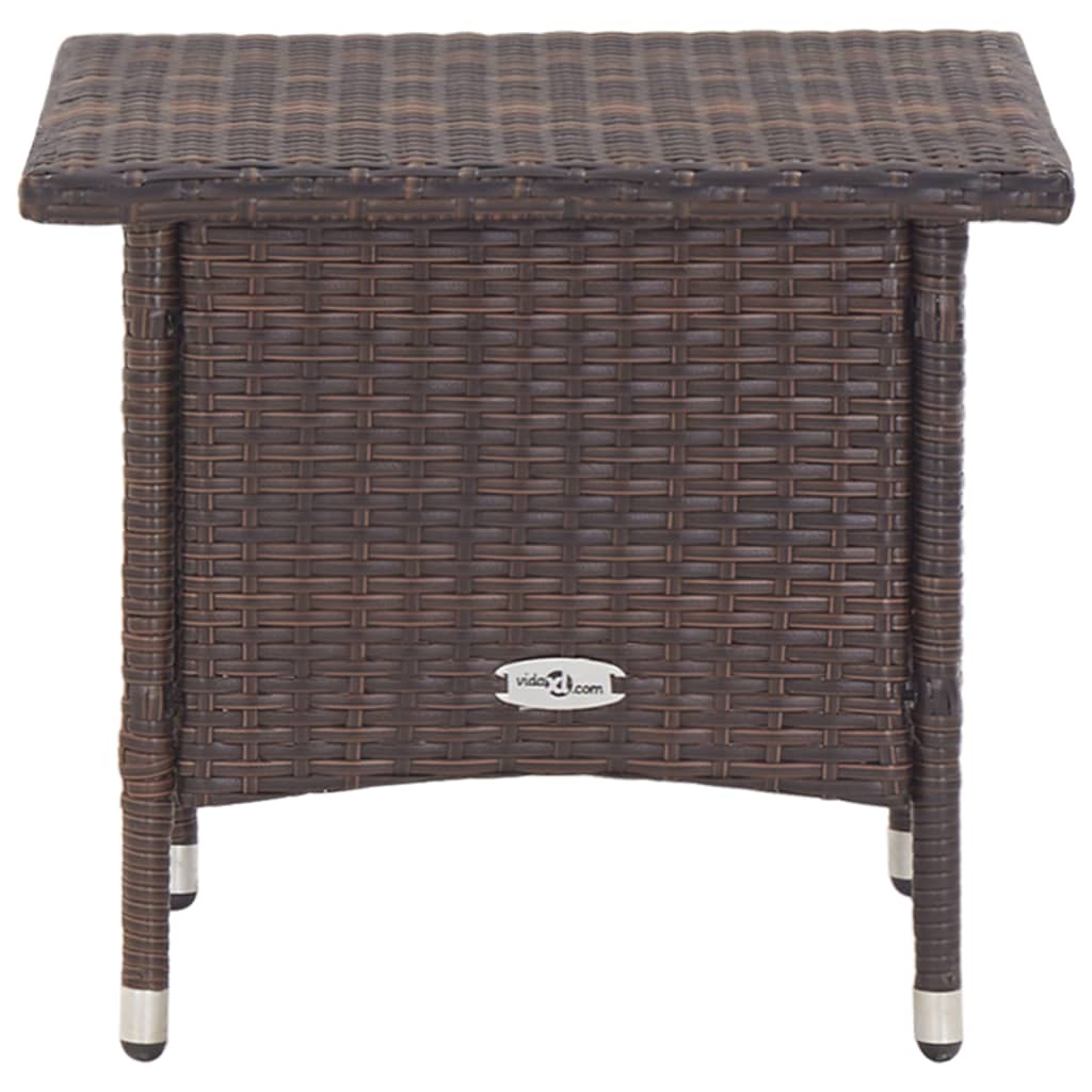 vidaXL Coffee Table 50x50x47 cm Poly Rattan Black
