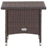 vidaXL Coffee Table 50x50x47 cm Poly Rattan Black