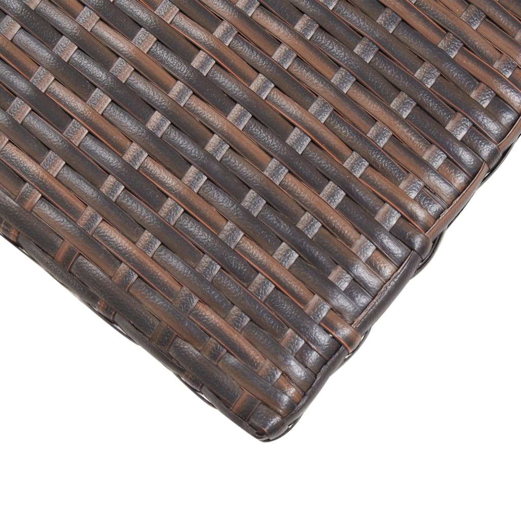 vidaXL Coffee Table 50x50x47 cm Poly Rattan Black