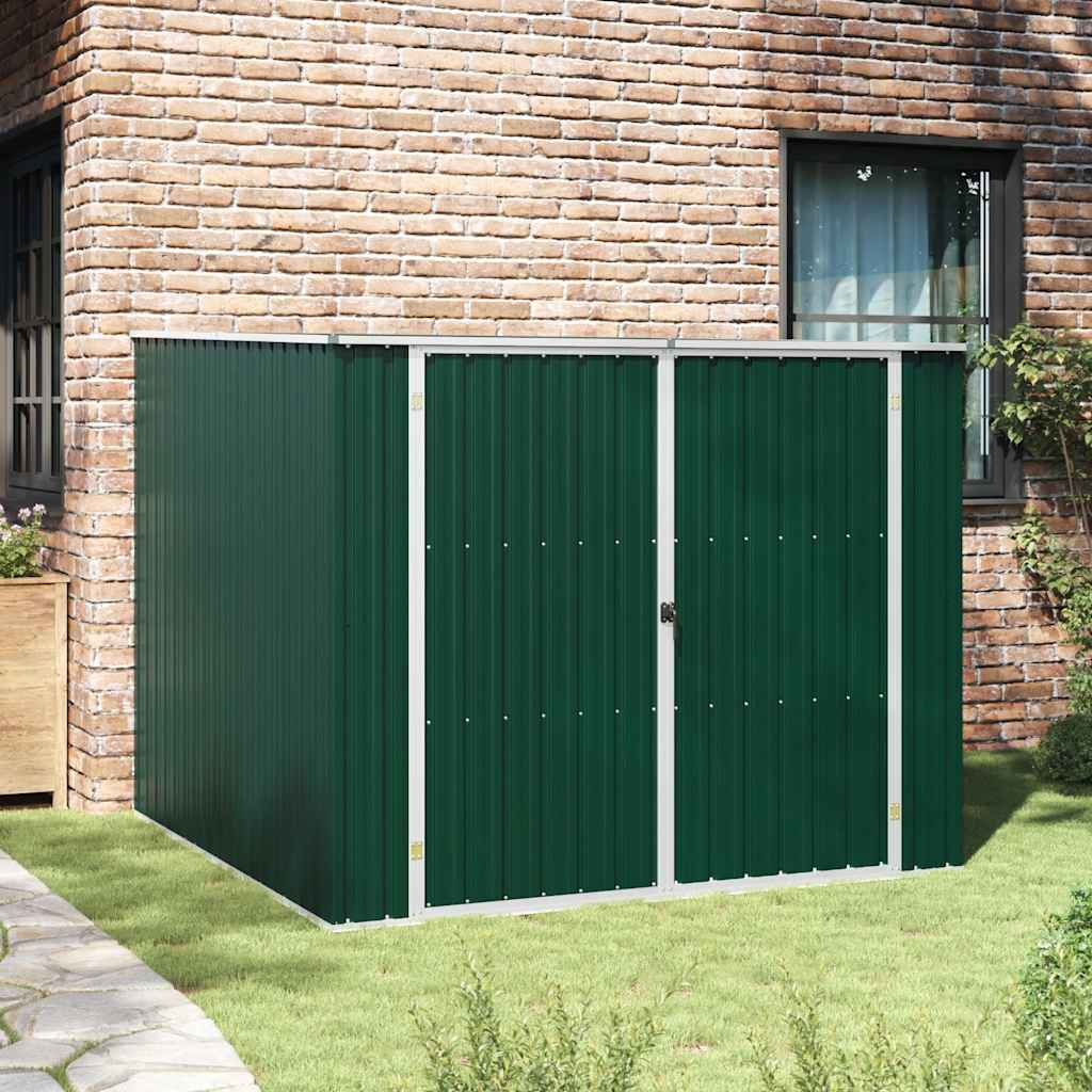 vidaXL Tuinschuur 195x198x159 cm gegalvaniseerd staal groen