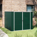 vidaXL Tuinschuur 195x198x159 cm gegalvaniseerd staal groen