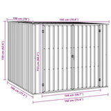 vidaXL Tuinschuur 195x198x159 cm gegalvaniseerd staal groen