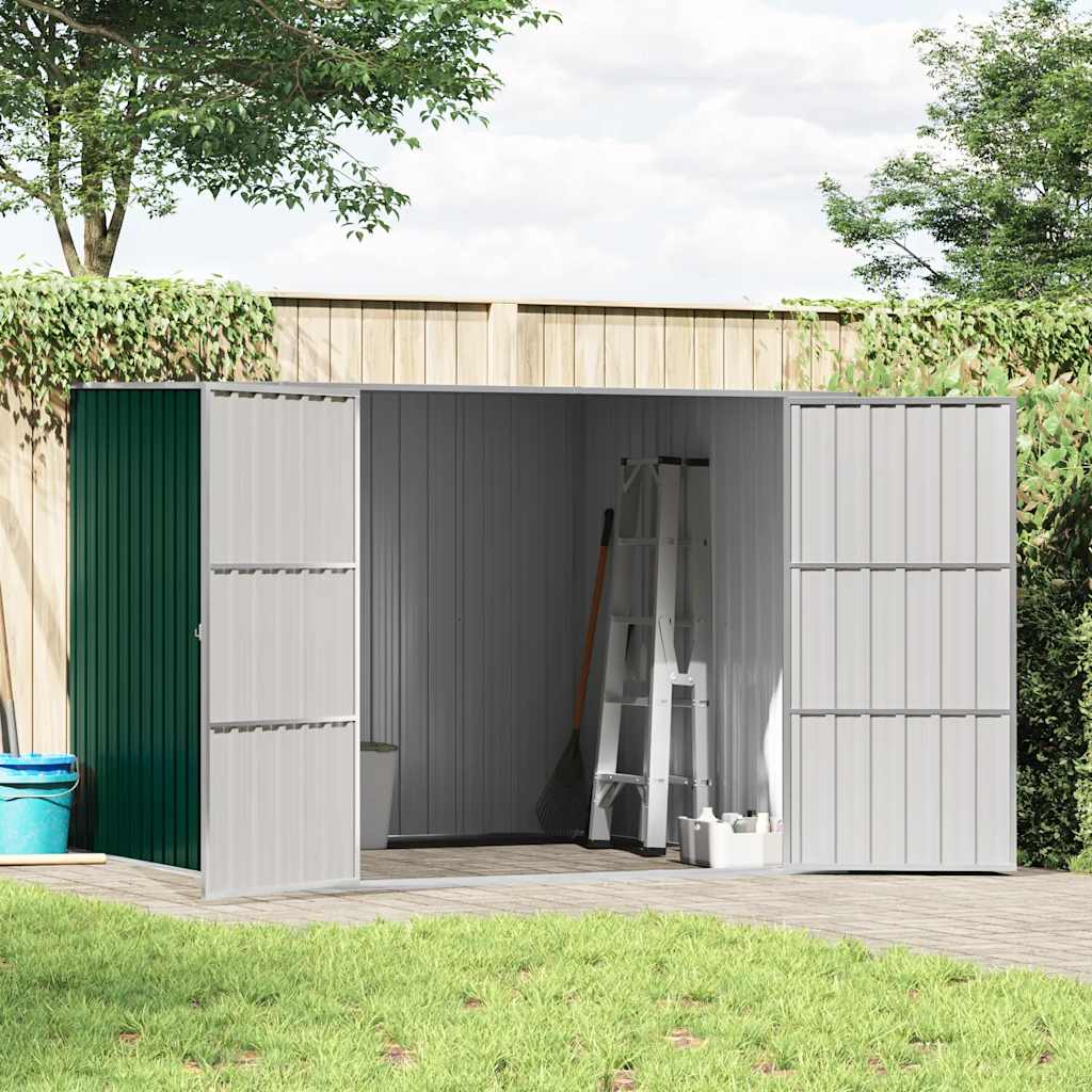 vidaXL Tuinschuur 195x198x159 cm gegalvaniseerd staal groen