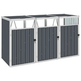 vidaXL Afvalbakberging 72x81x121 cm staal groen