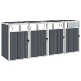 vidaXL Afvalbakberging 72x81x121 cm staal groen
