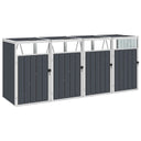 vidaXL Afvalbakberging 72x81x121 cm staal groen
