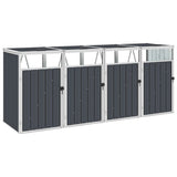 vidaXL Afvalbakberging 72x81x121 cm staal groen