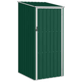 vidaXL Garden Shed 87x98x159 cm Galvanized Steel Green