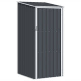 vidaXL Garden Shed 87x98x159 cm Galvanized Steel Green
