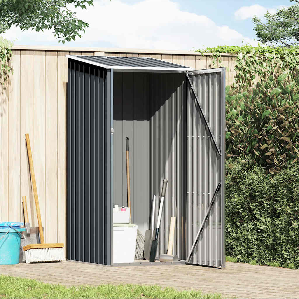 vidaXL Garden Shed 87x98x159 cm Galvanized Steel Green