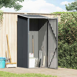 vidaXL Garden Shed 87x98x159 cm Galvanized Steel Green