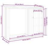 vidaXL Brandhoutschuur 245x98x159 cm gegalvaniseerd staal groen
