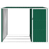 vidaXL Brandhoutschuur 245x98x159 cm gegalvaniseerd staal groen