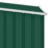 vidaXL Brandhoutschuur 245x98x159 cm gegalvaniseerd staal groen