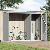 vidaXL Brandhoutschuur 245x98x159 cm gegalvaniseerd staal groen
