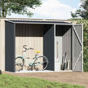 vidaXL Brandhoutschuur 245x98x159 cm gegalvaniseerd staal groen