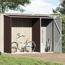 vidaXL Brandhoutschuur 245x98x159 cm gegalvaniseerd staal groen