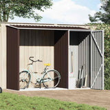 vidaXL Brandhoutschuur 245x98x159 cm gegalvaniseerd staal groen