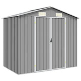 vidaXL Tuinschuur 205x129x183 cm gegalvaniseerd staal groen