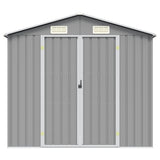 vidaXL Tuinschuur 205x129x183 cm gegalvaniseerd staal groen