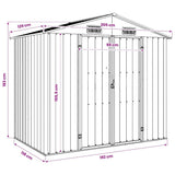 vidaXL Tuinschuur 205x129x183 cm gegalvaniseerd staal groen
