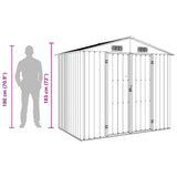vidaXL Tuinschuur 205x129x183 cm gegalvaniseerd staal groen