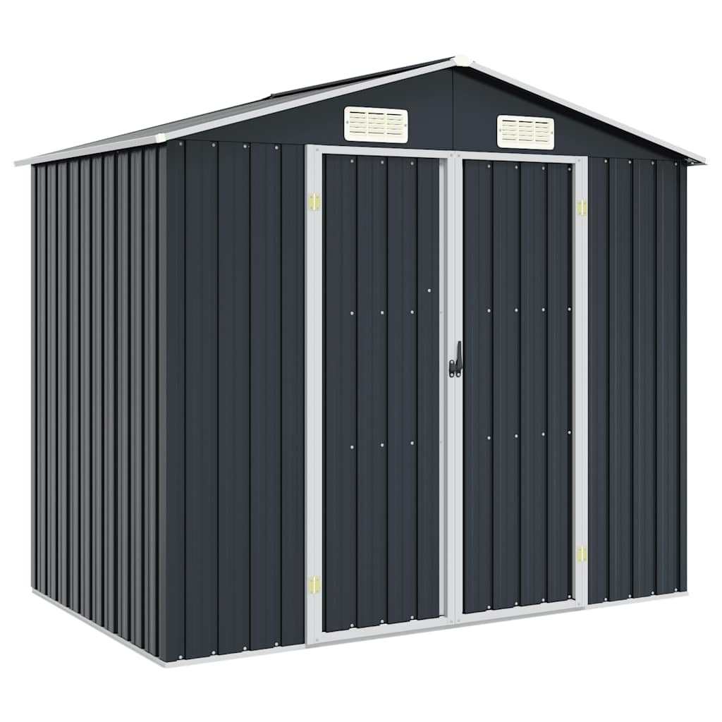 vidaXL Tuinschuur 205x129x183 cm gegalvaniseerd staal groen