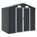 vidaXL Tuinschuur 205x129x183 cm gegalvaniseerd staal groen