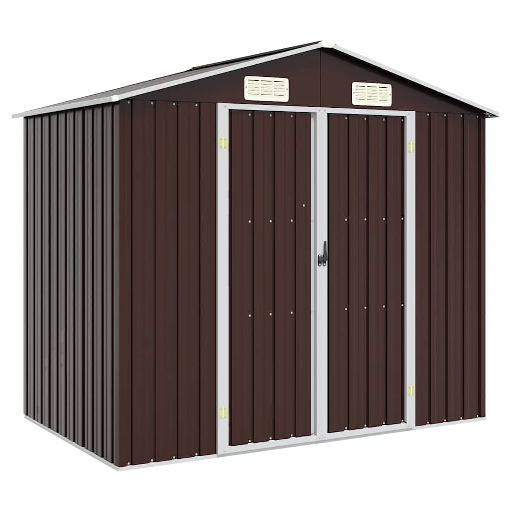 vidaXL Tuinschuur 205x129x183 cm gegalvaniseerd staal groen