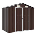 vidaXL Tuinschuur 205x129x183 cm gegalvaniseerd staal groen