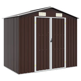 vidaXL Tuinschuur 205x129x183 cm gegalvaniseerd staal groen