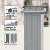 vidaXL Garden Shed 116x45x175 cm Galvanized Steel Green