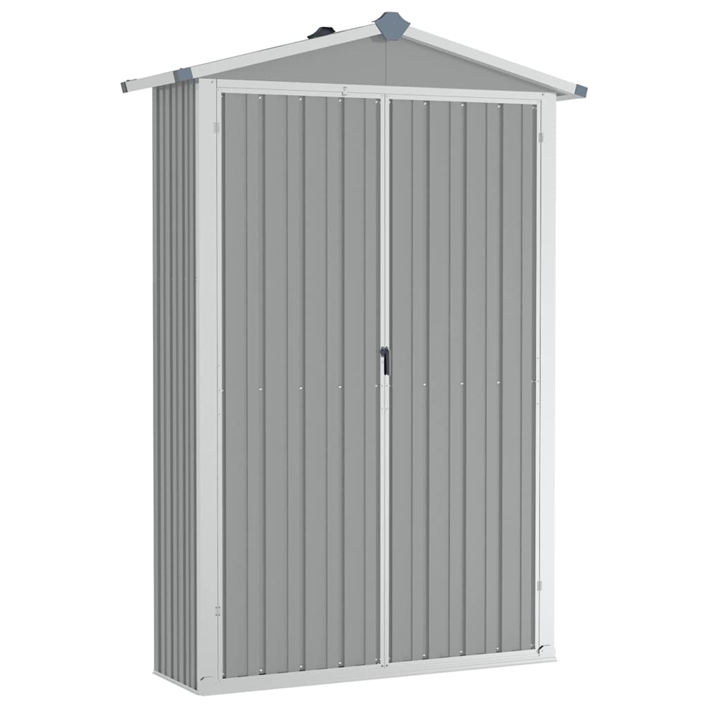 vidaXL Garden Shed 116x45x175 cm Galvanized Steel Green