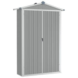 vidaXL Garden Shed 116x45x175 cm Galvanized Steel Green