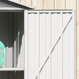 vidaXL Garden Shed 116x45x175 cm Galvanized Steel Green