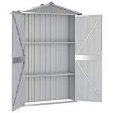vidaXL Garden Shed 116x45x175 cm Galvanized Steel Green