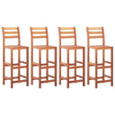 vidaXL Bar Stools 4 pcs Solid Acacia Wood Grey