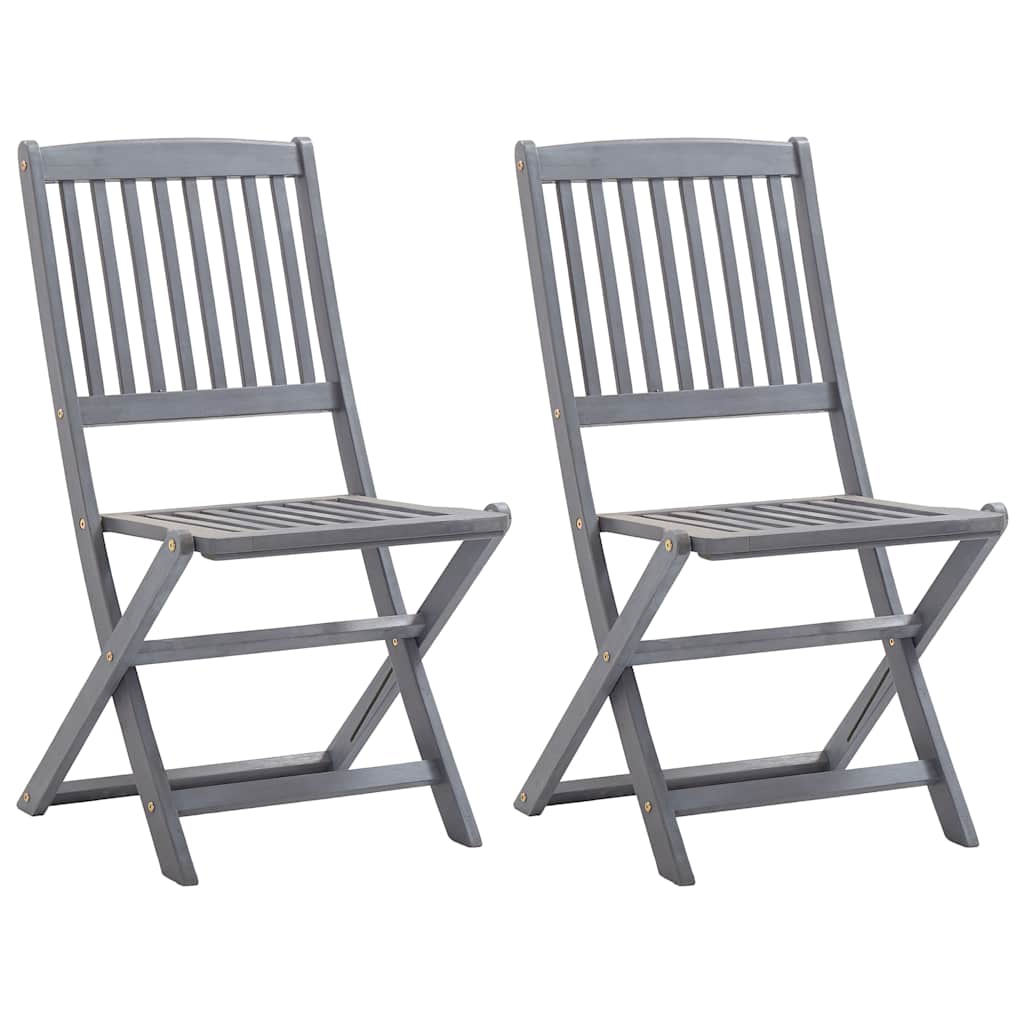 vidaXL Garden Chairs 6 pcs Foldable Solid Acacia Wood
