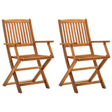 vidaXL Garden Chairs 6 pcs Foldable Solid Acacia Wood