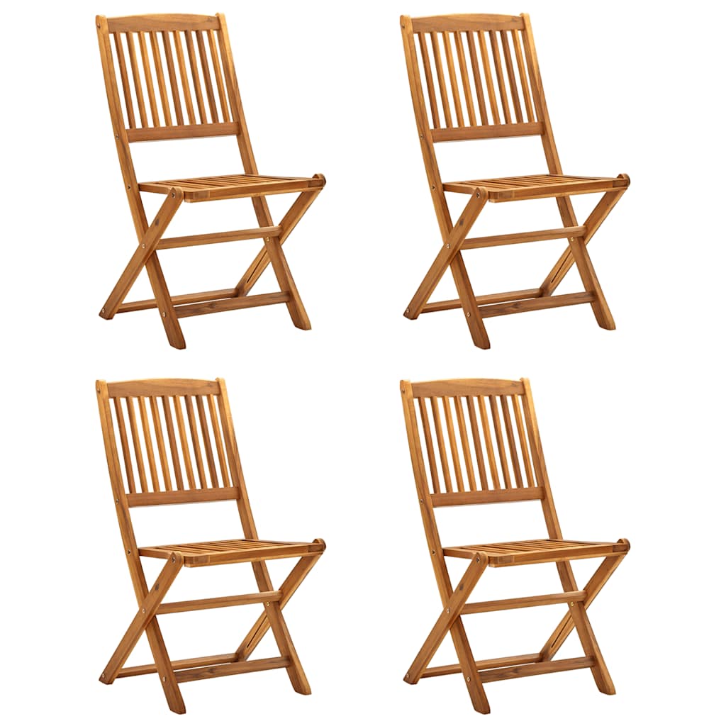 vidaXL Garden Chairs 6 pcs Foldable Solid Acacia Wood