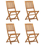vidaXL Garden Chairs 6 pcs Foldable Solid Acacia Wood