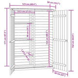vidaXL Tuinschuur 123x50x171 cm geïmpregneerd grenenhout