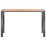 vidaXL 5-delige Tuinset poly rattan en acaciahout antraciet
