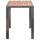 vidaXL 5-delige Tuinset poly rattan en acaciahout antraciet