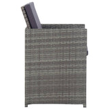vidaXL 5-delige Tuinset poly rattan en acaciahout antraciet